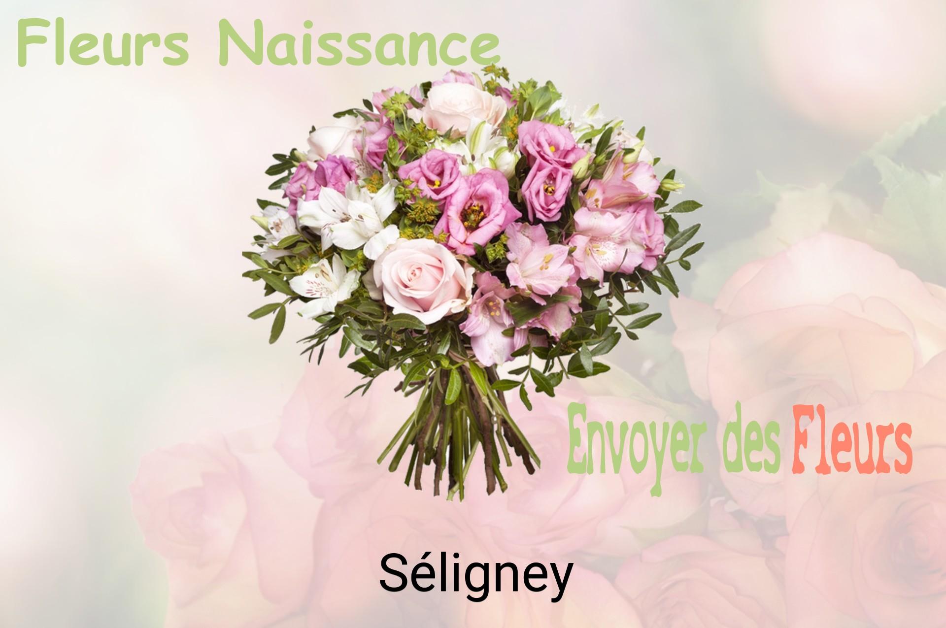 Bouquet de fleurs de naissance livré à Séligney